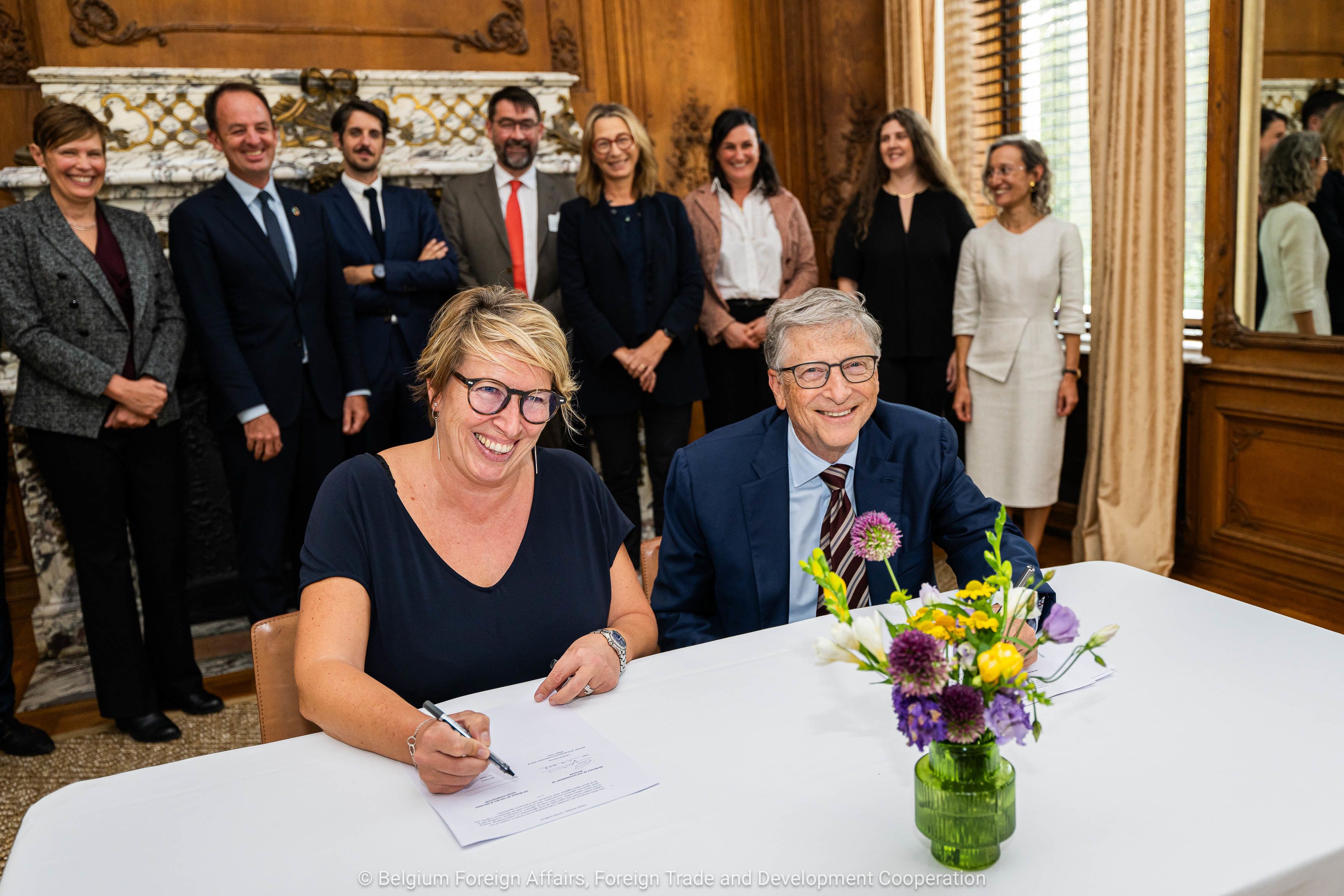 Caroline Gennez, Minister of Development Cooperation and Bill Gates